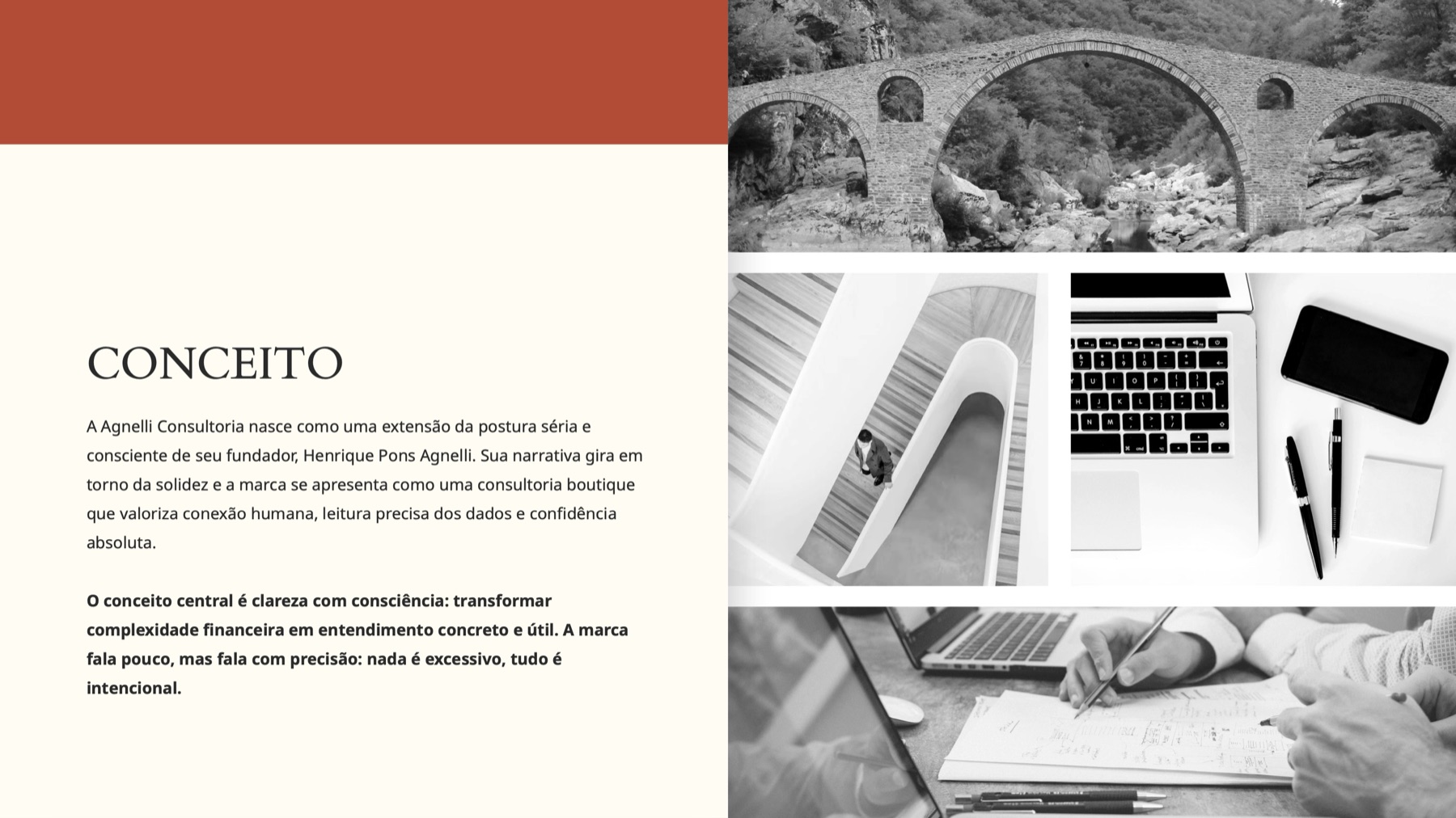 Slide de conceito da marca