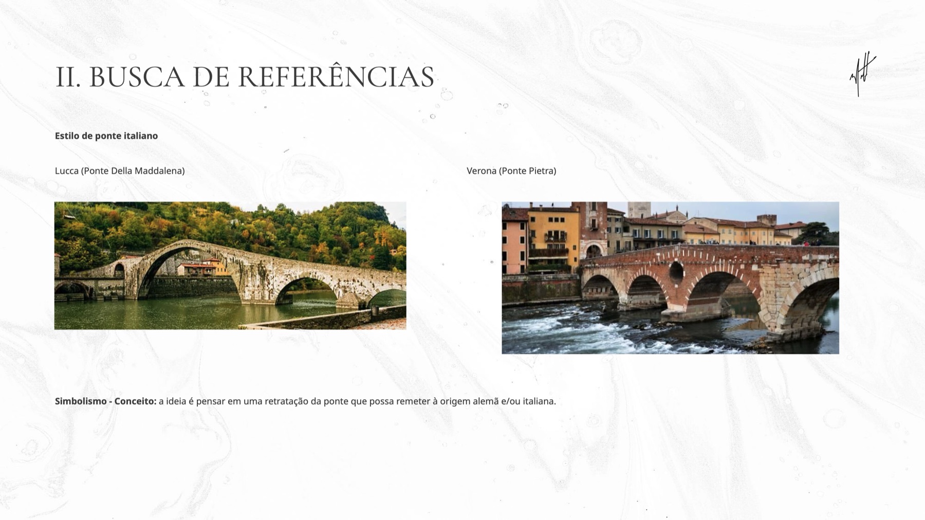 Slide de pontes italianas