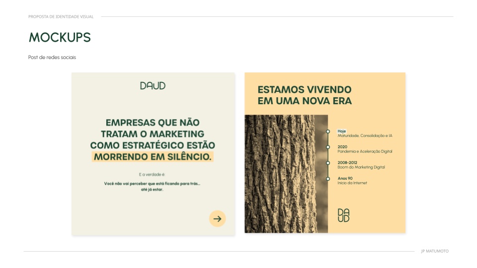 Aplicação da marca Daud