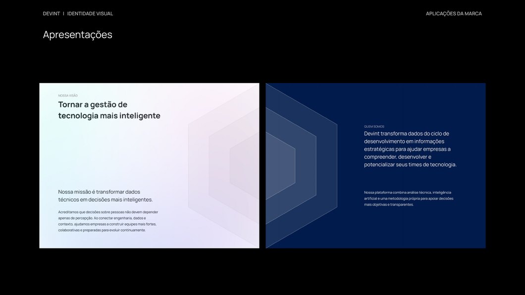 Templates de apresentação da Devint