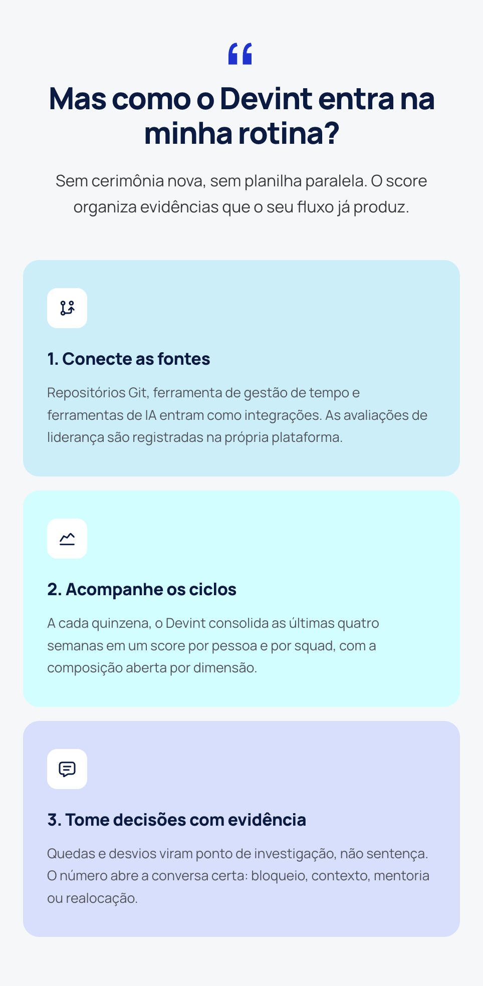 Site da Devint no celular