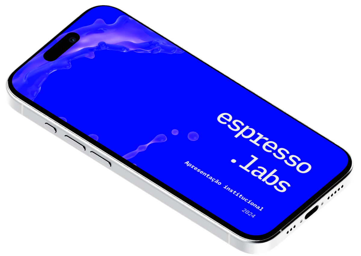 Capa da apresentação em light mode no celular