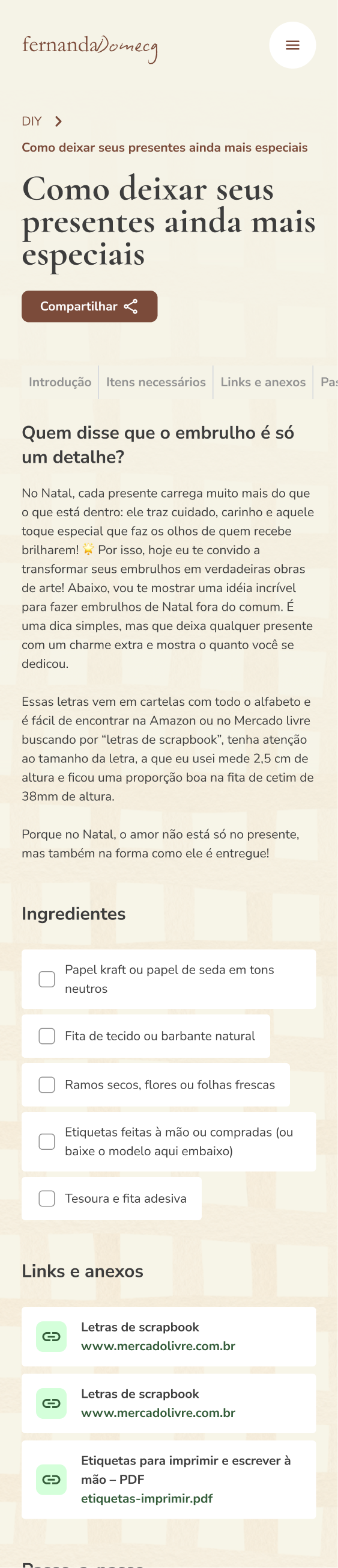 Artigo de DIY