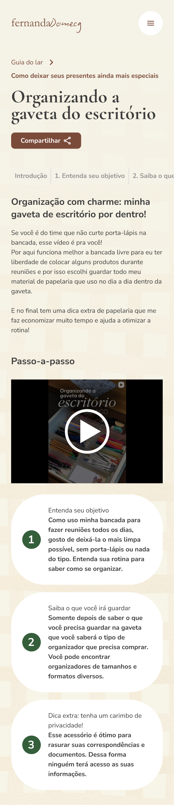 Artigo do guia do lar