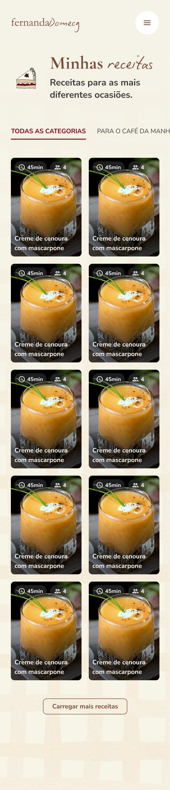 Receitas por categoria