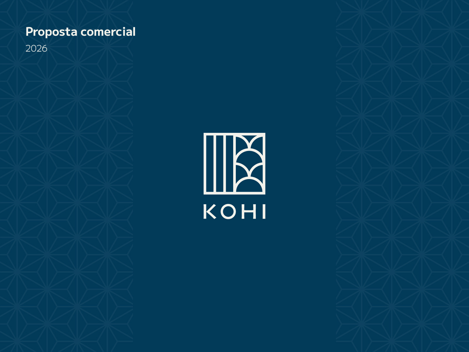 Capa de proposta comercial da Kohi
