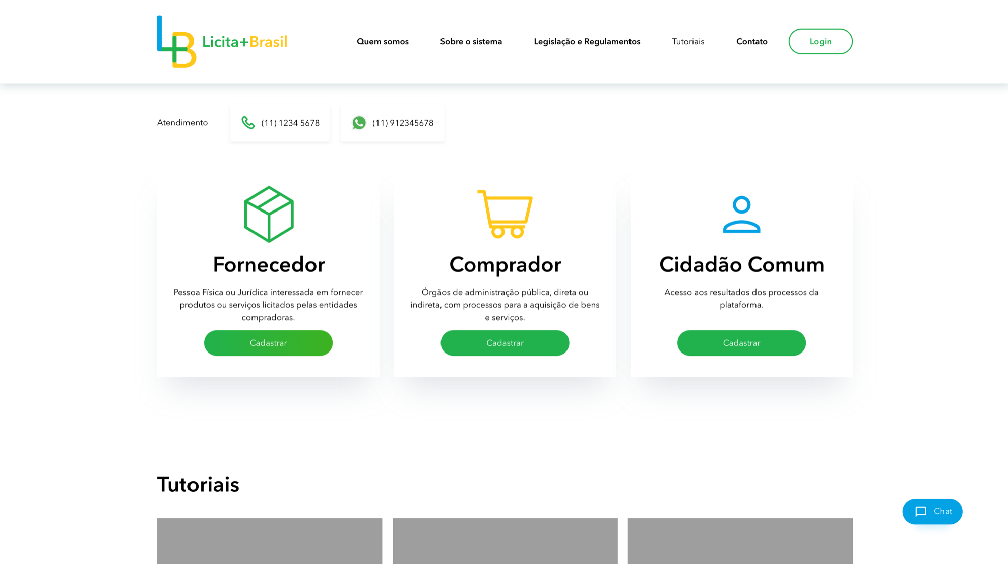 Home do site institucional