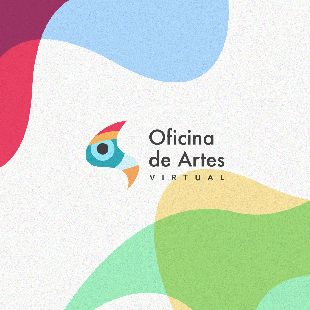Textura da Oficina de Artes Virtual com o logotipo