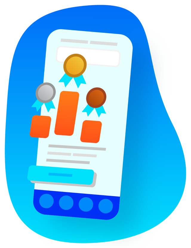 Ilustração de tela do app