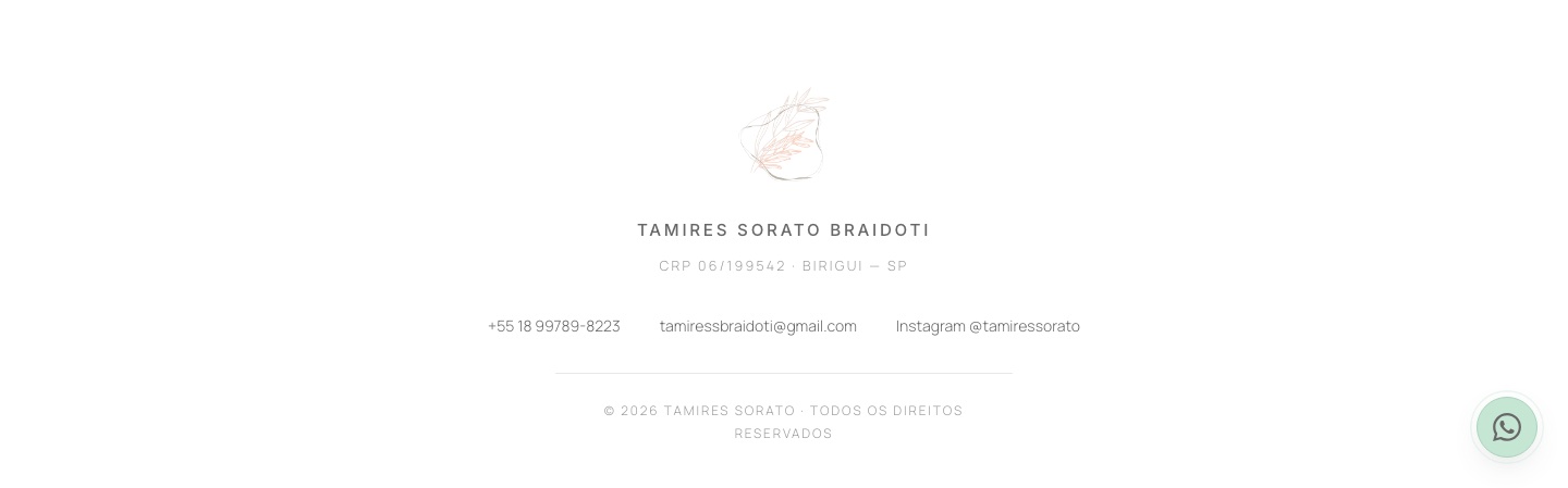 Footer com o símbolo da marca