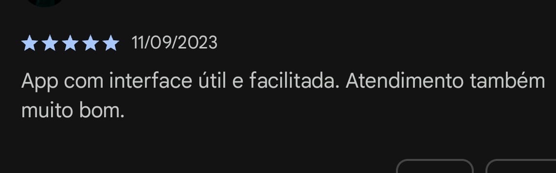 Avaliação do app na Google Play