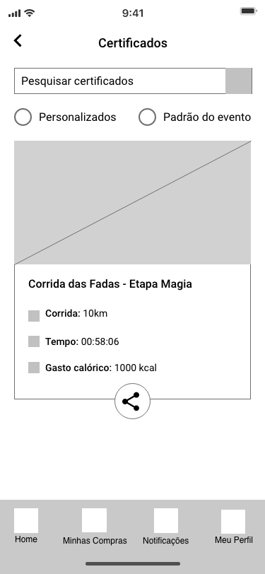 Wireframe de certificados